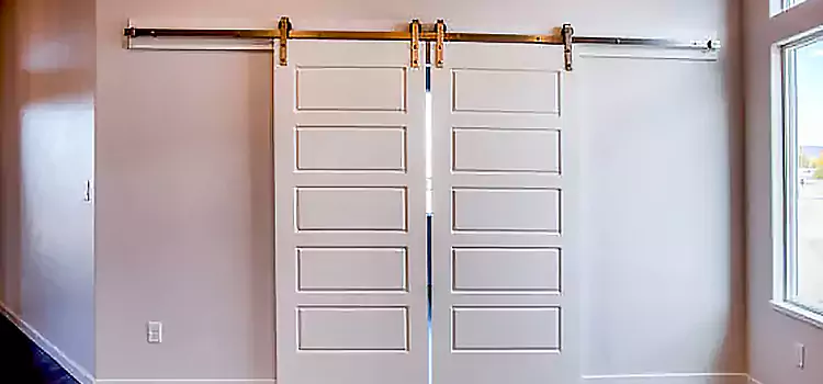 Glass Barn Door with Installation Hardware Kit Val-des-Monts